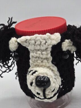 Boarder Collie Back & White Breed Puppy Dog Crochet